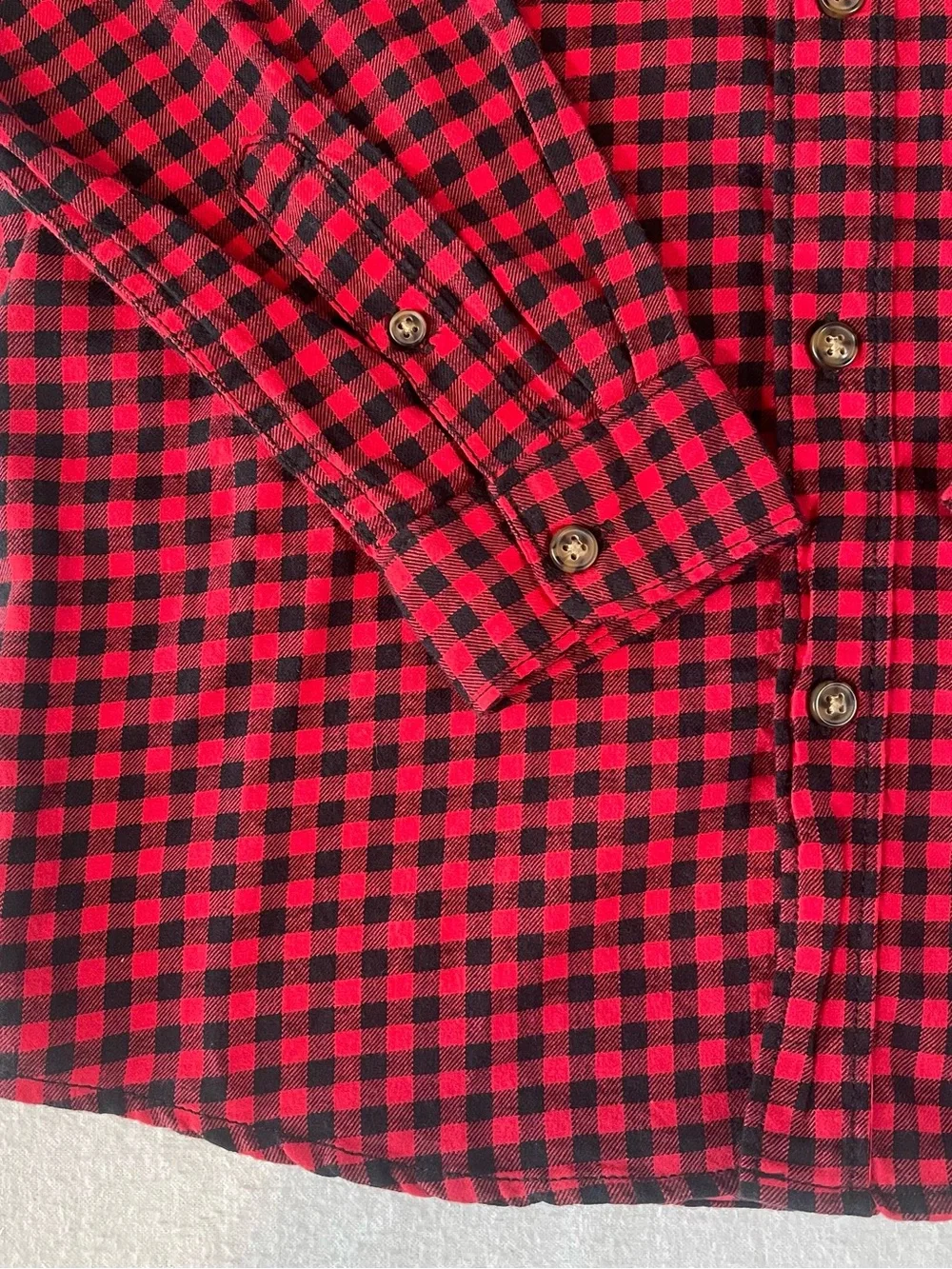 Carter's Red and Black Plaid Button-Down Shirt